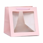 Пакет подарочный, крафт, с окном, «Розовый», 30 х 30 х 30 см - Фото 2