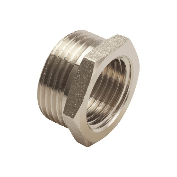 

Футорка AQUALINK, 3/4" х 1", внутренняя/наружная резьба, никелированная латунь