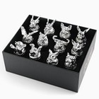 Набор рюмок-перевёртышей подарочный «Лучшему мужчине», 30 мл, 12 шт., металл, стекло, серебристый - Фото 5