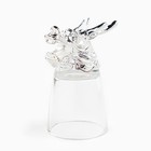 Набор рюмок-перевёртышей подарочный «Лучшему мужчине», 30 мл, 12 шт., металл, стекло, серебристый - Фото 3