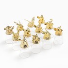 Подарочный набор рюмок-перевертышей «Лучшему мужчине», на 12 персон, рюмка 30 мл, стекло, металл, цвет золотой - Фото 1