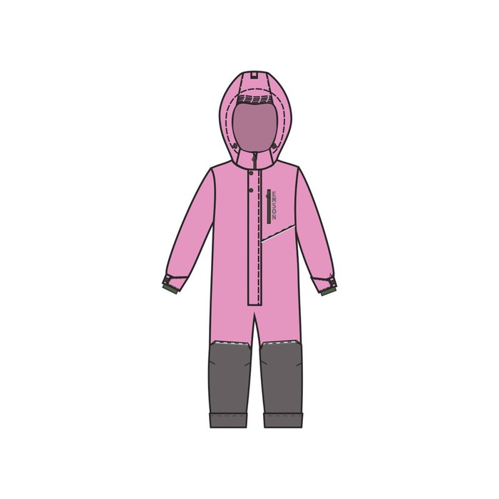 Комбинезон зимний для девочек «Паркер», рост 110 см, цвет розовый