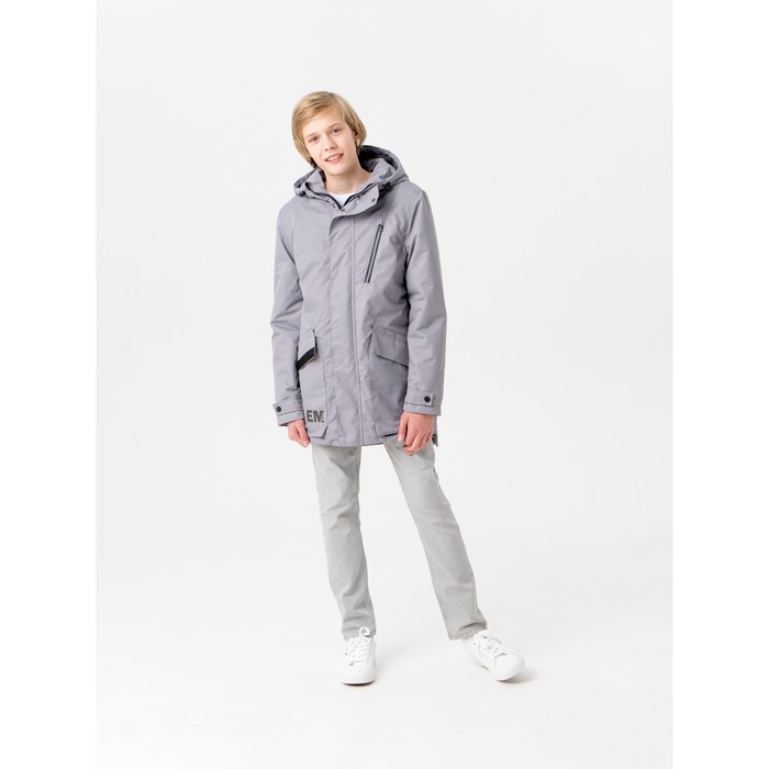 Куртка весенняя для мальчика «Олег», рост 134 см, цвет серый