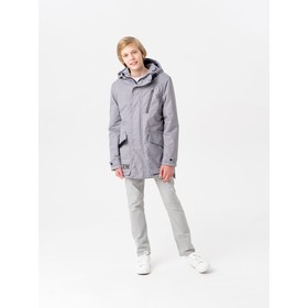 Куртка весенняя для мальчика «Олег», рост 140 см, цвет серый