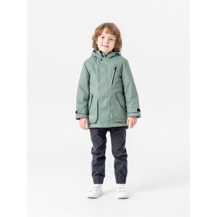 Куртка весенняя для мальчика «Адриан», рост 110 см, цвет зелёный