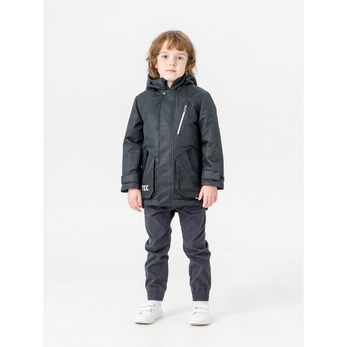 Куртка весенняя для мальчика «Адриан», рост 110 см, цвет чёрный