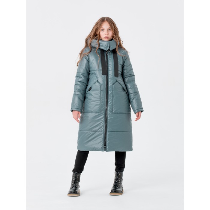 Пальто зимнее для девочки «Сандра», рост 164 см, цвет серый