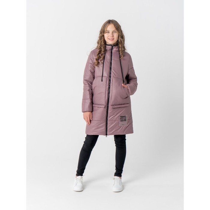 Пальто весеннее для девочки «Эмили», рост 128 см, цвет кофе