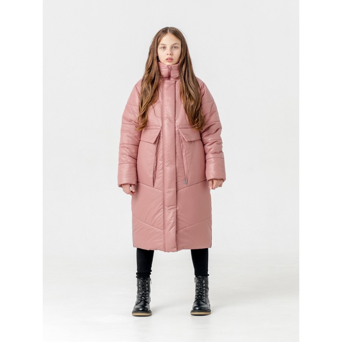 Пальто зимнее для девочки «Лена», рост 158 см, цвет пыльная роза - Фото 1