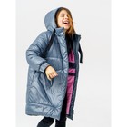 Пальто зимнее для девочки «Маргарита», рост 122 см, цвет серый - Фото 7