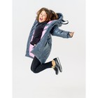 Пальто зимнее для девочки «Маргарита», рост 122 см, цвет серый - Фото 8
