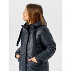 Пальто зимнее для девочки «Маргарита», рост 122 см, цвет чёрный - Фото 5
