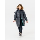 Пальто зимнее для девочки «Маргарита», рост 122 см, цвет чёрный - Фото 7