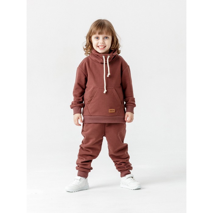 Комплект детский: худи, штаны «Арни», рост 104 см, цвет коричневый