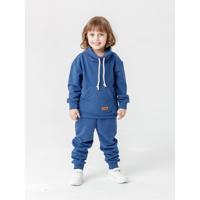 Комплект для девочки: свитшот, брюки «Арни», рост 104 см, цвет синий