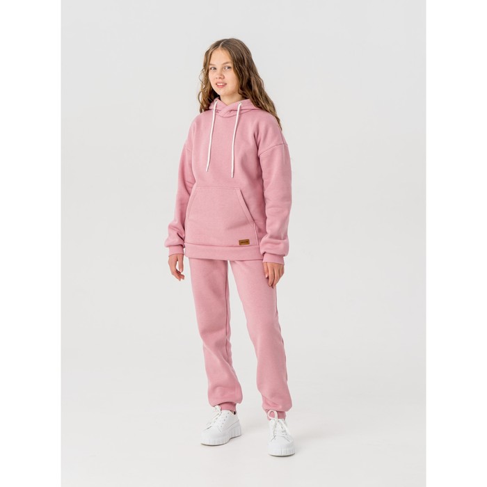 Комплект для девочки: худи,штаны «Актив +», рост 146 см, цвет розовый