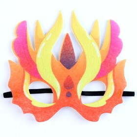 Маска карнавальная "Огненный дракон" фетр