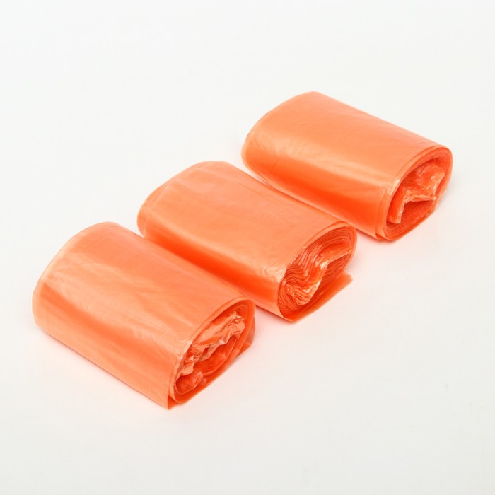 БИО Пакеты "Пижон" для уборки за собаками 20 х 30 см, 8 мкм, 3 х 20 шт, оранжевый