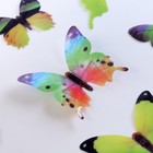 Набор для украшения «Бабочки», 12 шт, цвет зелёный - фото 10899950