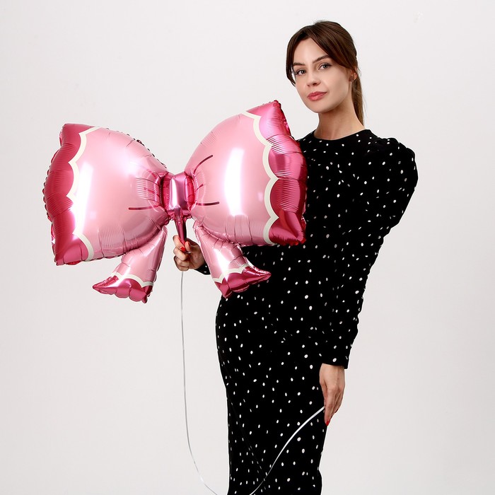 

Шар фольгированный 36" «Бант розовый»