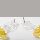 Серьги пластик «Собачка» из воздушного шара, цвет жёлтый - фото 7013309