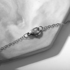 Кулон «Сердце», цвет серый в серебре, 48 см - фото 7013315
