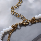 Браслет на ногу QF «Хвост» русалки, два ряда белый в золоте, 28.5 см - Фото 3