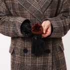 Перчатки женские, безразмерные, с утеплителем, цвет чёрный - фото 22897744