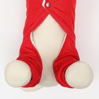 Комбинезон «Спорт», размер M, ДС 30, ОГ 40, ОШ 30 см, со светоотражающими полосами, красный - Фото 4