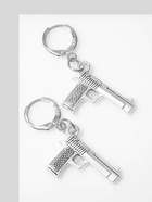 Серьги GUN пистолеты, цвет серебро - Фото 4