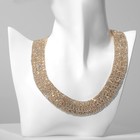 Колье «Лёд», 9 рядов, белое в золоте, 35 см - Фото 3