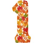 Шар фольгированный 34" «Цифра. 1 Сентября», осенние листья, в индивидуальной упаковке - фото 8168909