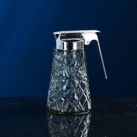 Сахарница стеклянная с дозатором "Вейрон", цвет белый, 0.4 л, Иран