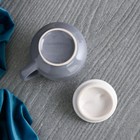 Кружка керамическая "Котик", с крышкой, 400 мл, серая, 1 сорт, Иран - фото 24399381