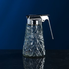 Сахарница стеклянная с дозатором "Вейрон", цвет черный, 0.4 л, Иран