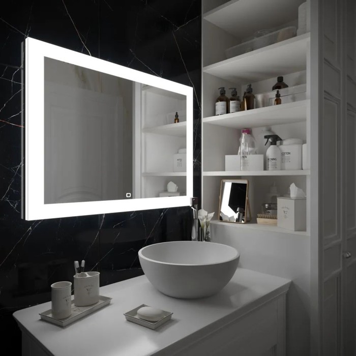 Зеркало Uperwood Barsa 100х80 см, LED подсветка, сенсорный выключатель, антизапотевание