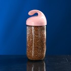 Банка для сыпучих продуктов «Аксис», стеклянная, розовая крышка, Иран - Фото 6