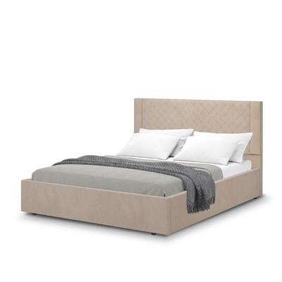 Кровать с подъёмным механизмом «Женева 1», 1800×2000 мм, велюр, цвет веллюкс мокко