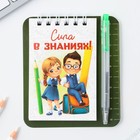 Набор «Сила в знаниях» блокнот А7, 32 листа, мини-ручка синяя паста, пишущий узел 0.5 мм - фото 10714993