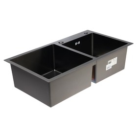 

УЦЕНКА Мойка кух AFLORN AF97843B-D,врезная,двойная,S=3,0и0,8мм,78х43х22см, графит БЕЗ СИФОНА
