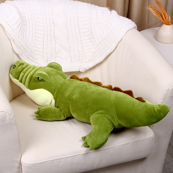 Мягкая игрушка «Крокодил», 80 см, цвет зелёный - фото 1926760689