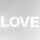 Панно буквы "LOVE" высота букв 30 см,набор 4 детали белый - Фото 2