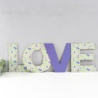 Панно буквы "LOVE" высота букв 29,5 см,набор 4 детали - фото 7065985