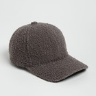 Бейсболка женская теплая MINAKU барашек 52-58 серый - фото 25431852