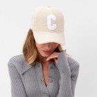 Бейсболка женская тёплая MINAKU барашек, размер 56-58, молочная - фото 24342477