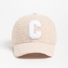 Бейсболка женская тёплая MINAKU барашек, размер 56-58, молочная - фото 24342480