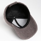 Бейсболка женская тёплая MINAKU барашек, размер 56-58, цвет серый 9628055