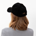 Бейсболка женская тёплая MINAKU барашек, размер 56-58, цвет чёрный - фото 24589165