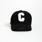 Бейсболка женская тёплая MINAKU барашек, размер 56-58, цвет чёрный - фото 24589167