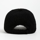 Бейсболка женская тёплая MINAKU барашек, размер 56-58, цвет чёрный - фото 24589168